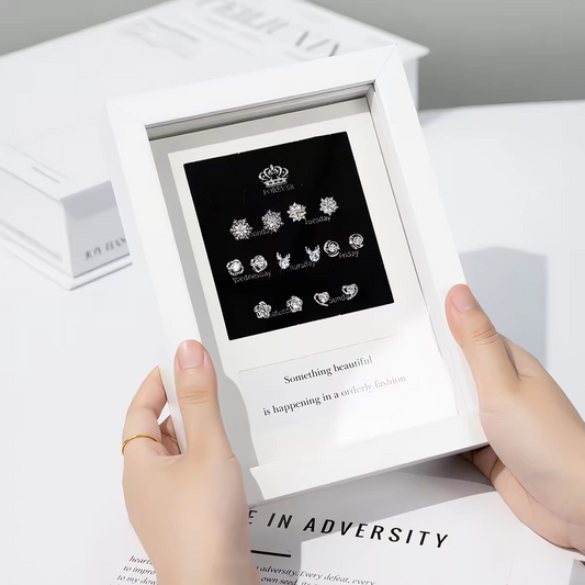 One Week Supply of your Sterling Silver 925 Earrings Each Piece comes with lab certificate and a photo Frame (Free photo print)