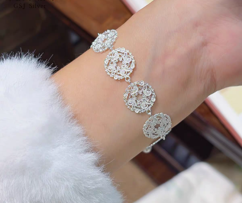 Promised myself 999 Silver Bracelet with lab Certificate