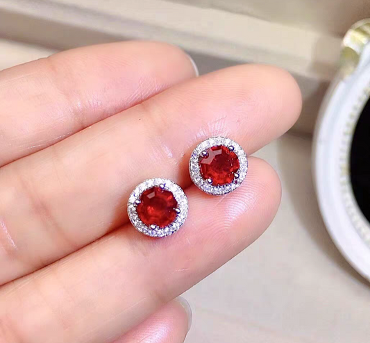 Red carpet Sterling Silver Stud earrings