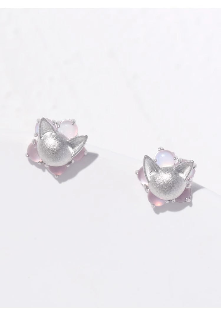 Cute Cat Sterling Silver 925 Stud earrings