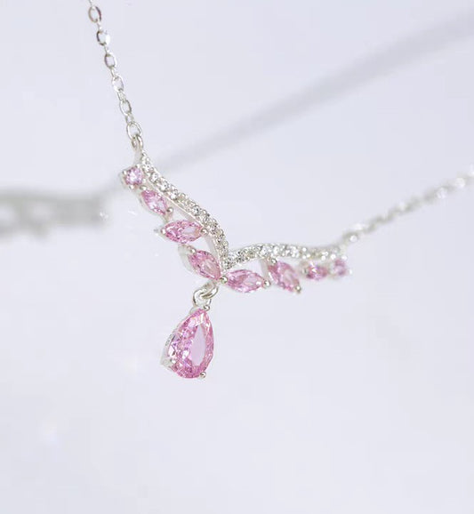 Pink fantasies 925 Sterling Silver Necklace 40+5cm