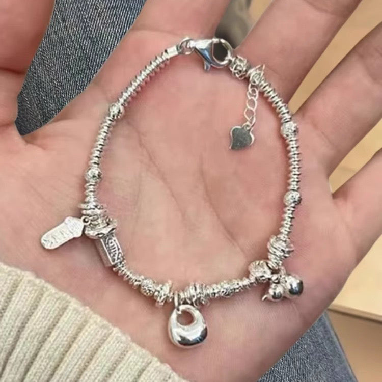Good luck charm Bracelet Sterling Silver