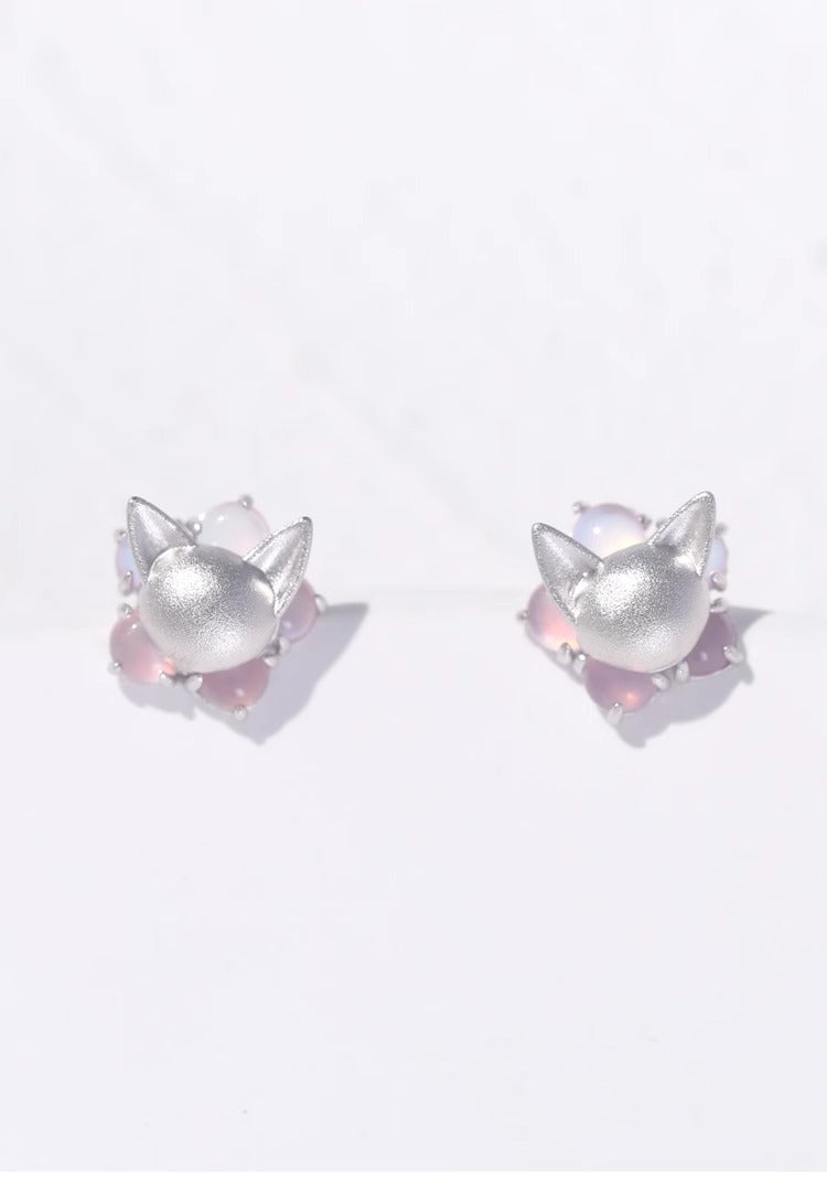 Cute Cat Sterling Silver 925 Stud earrings