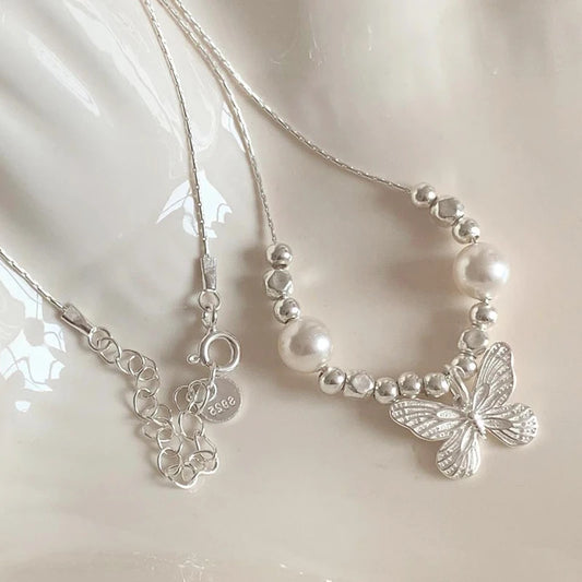 Butterfly Chic Sterling Silver 925 Necklace