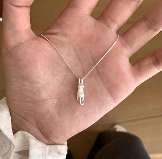 Naughty Kitty Sterling Silver Necklace