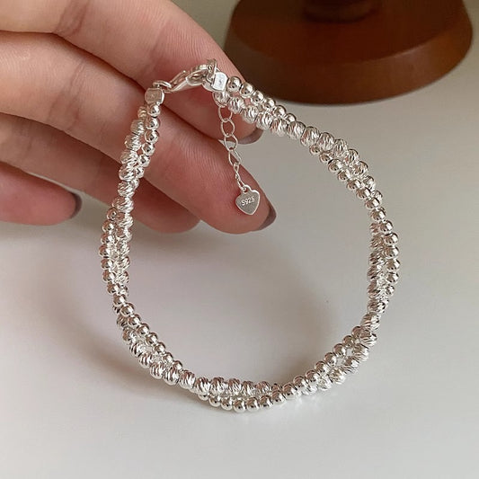 Double Layer Sterling silver Minimalist Bracelet