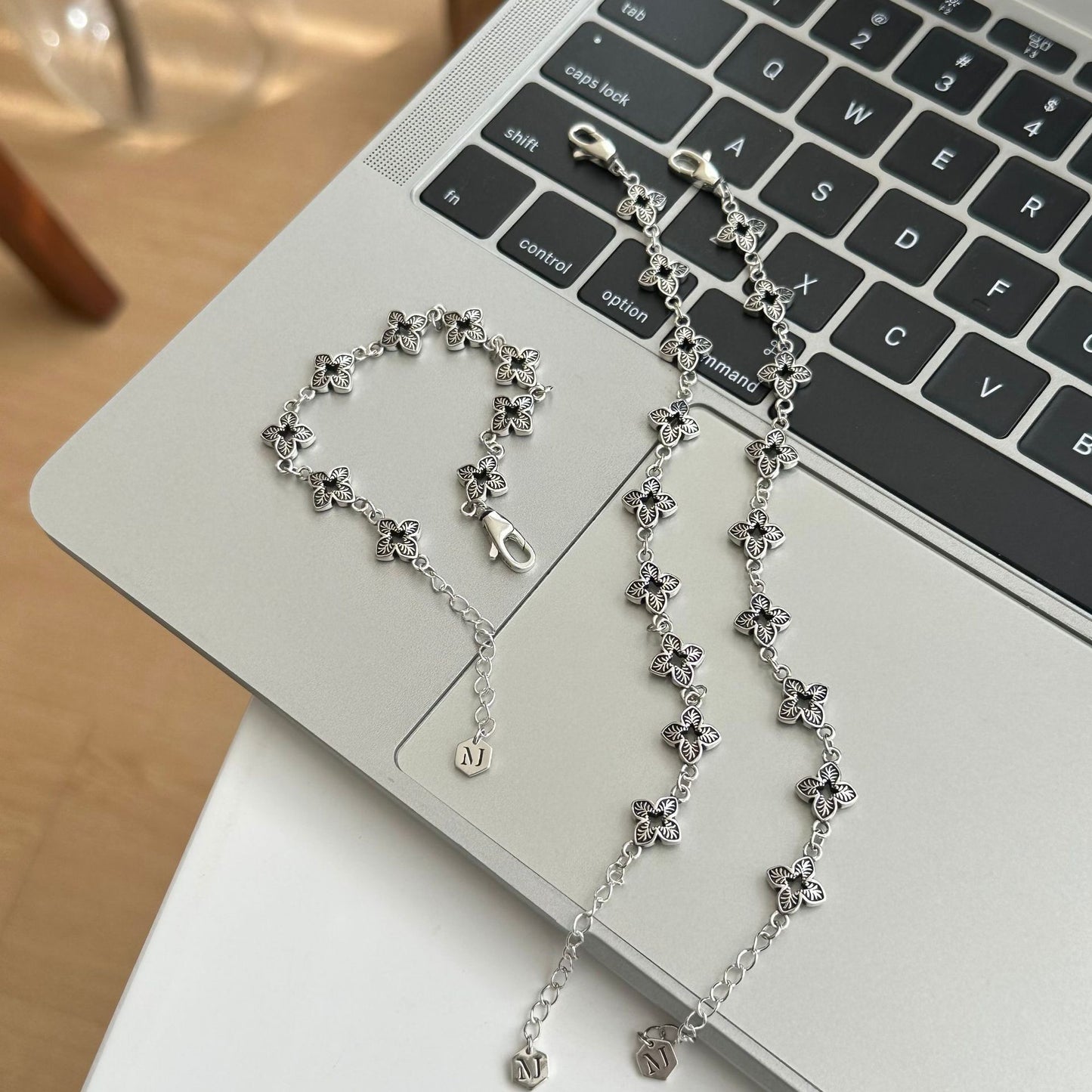 Vintage Style Minimalist Sterling Silver Bracelet