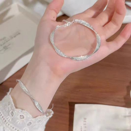 Twisted sense 999 Silver Bracelet with Lab Certificate