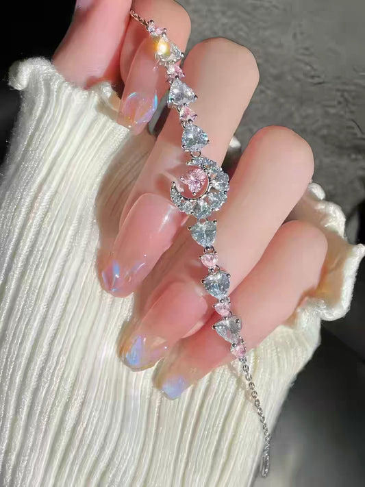 Hearty Moon 999 Silver Bracelet with lab certificate