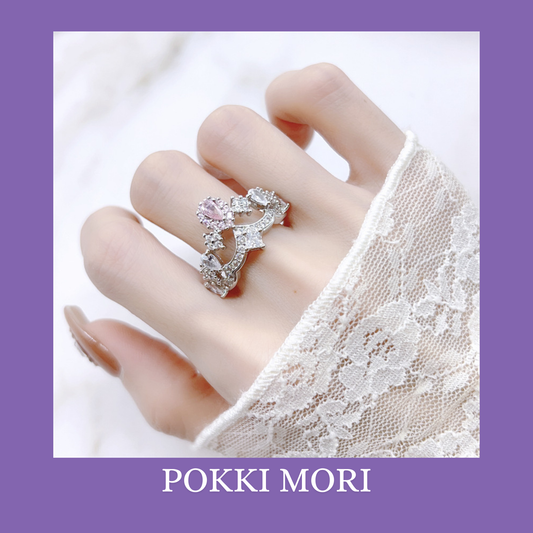 Pink Crown Princess Sterling Silver 925 Resizable